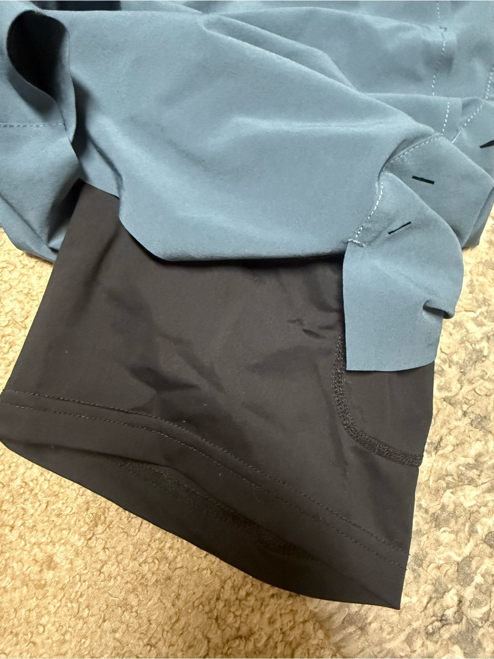 Men's Ten Thousand Interval Shorts - Teal and Burgundy Pair Lined - Picture 4 of 5